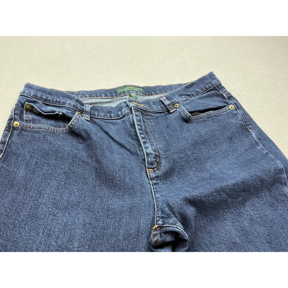 Lauren Ralph Lauren Vintage Jeans Straight Leg Dark Wash Blue Denim Womens 14 - Picture 13 of 16